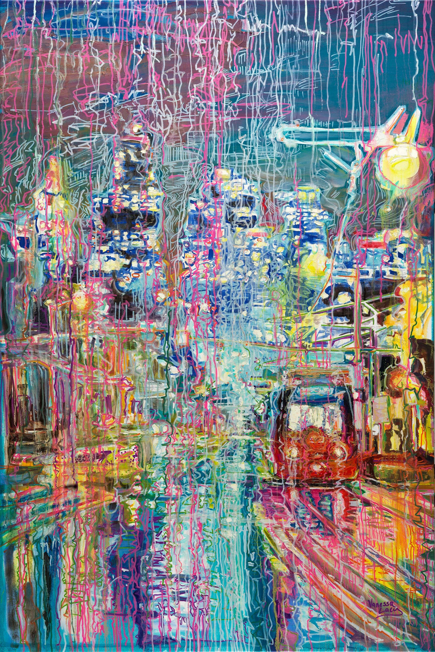 "Liquid Horizon" Original Painting by Vanessa Lacy