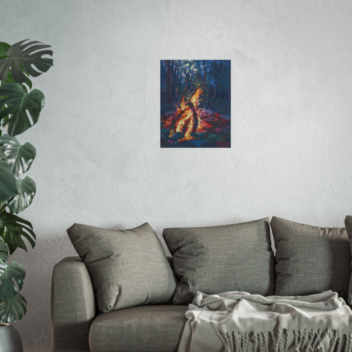 "Woodland Campfire" Art Print by Vanessa Lacy