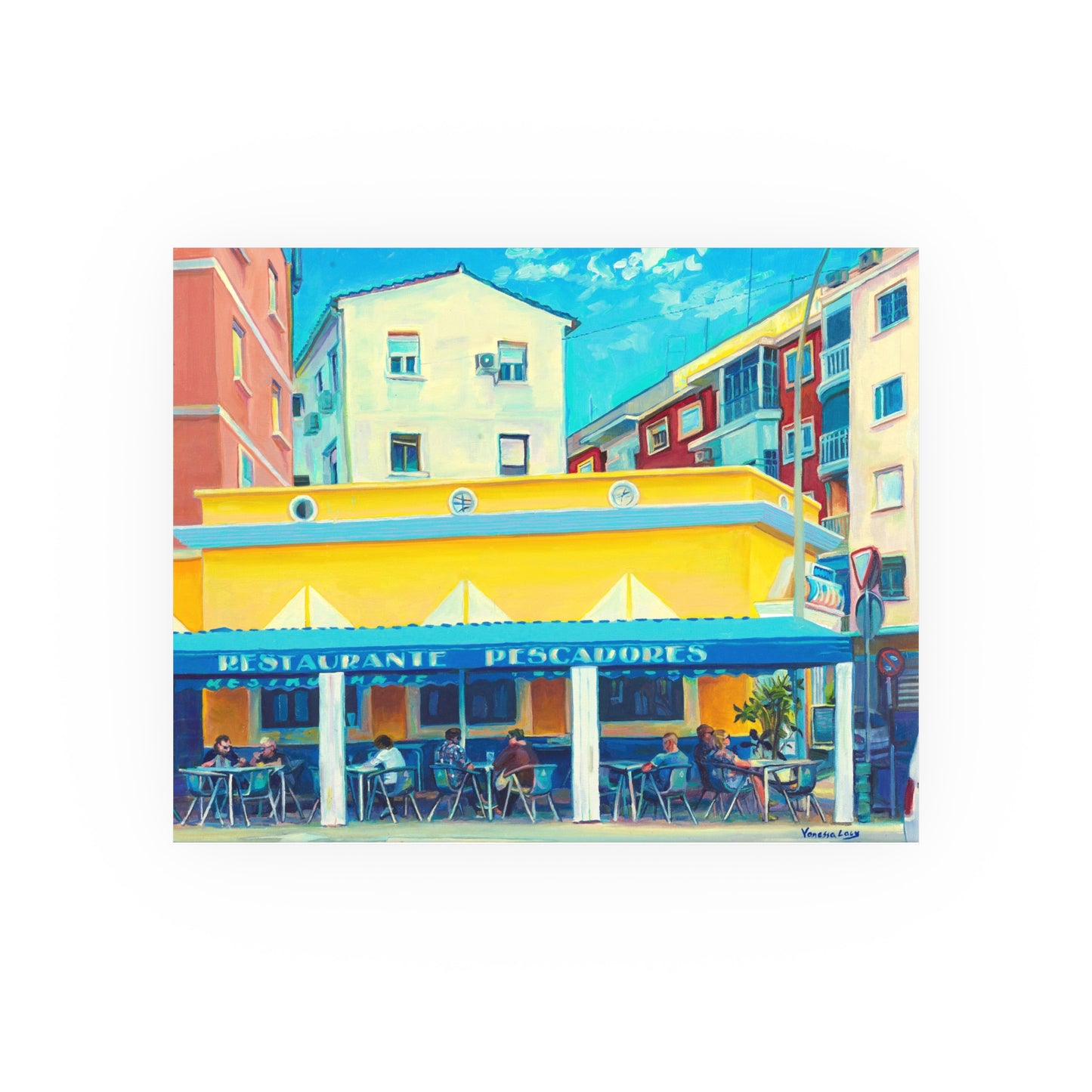 "Restaurante Pescadores" Print by Vanessa Lacy