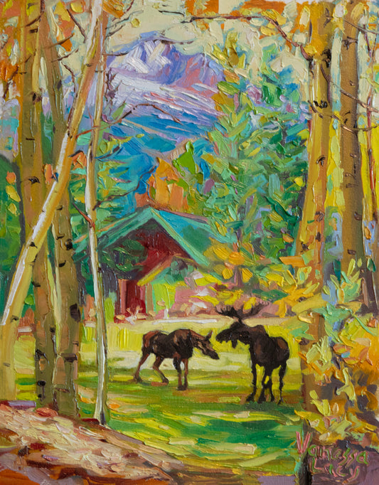 "Aspen's Watchful Herd" Original Painting by Vanessa Lacy