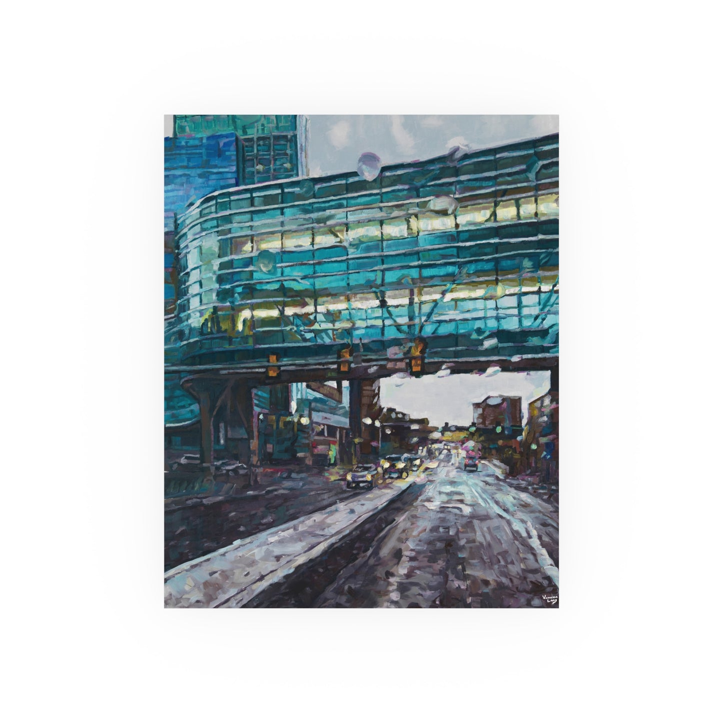 "KU Med Wet Streets" Art Print by Vanessa Lacy