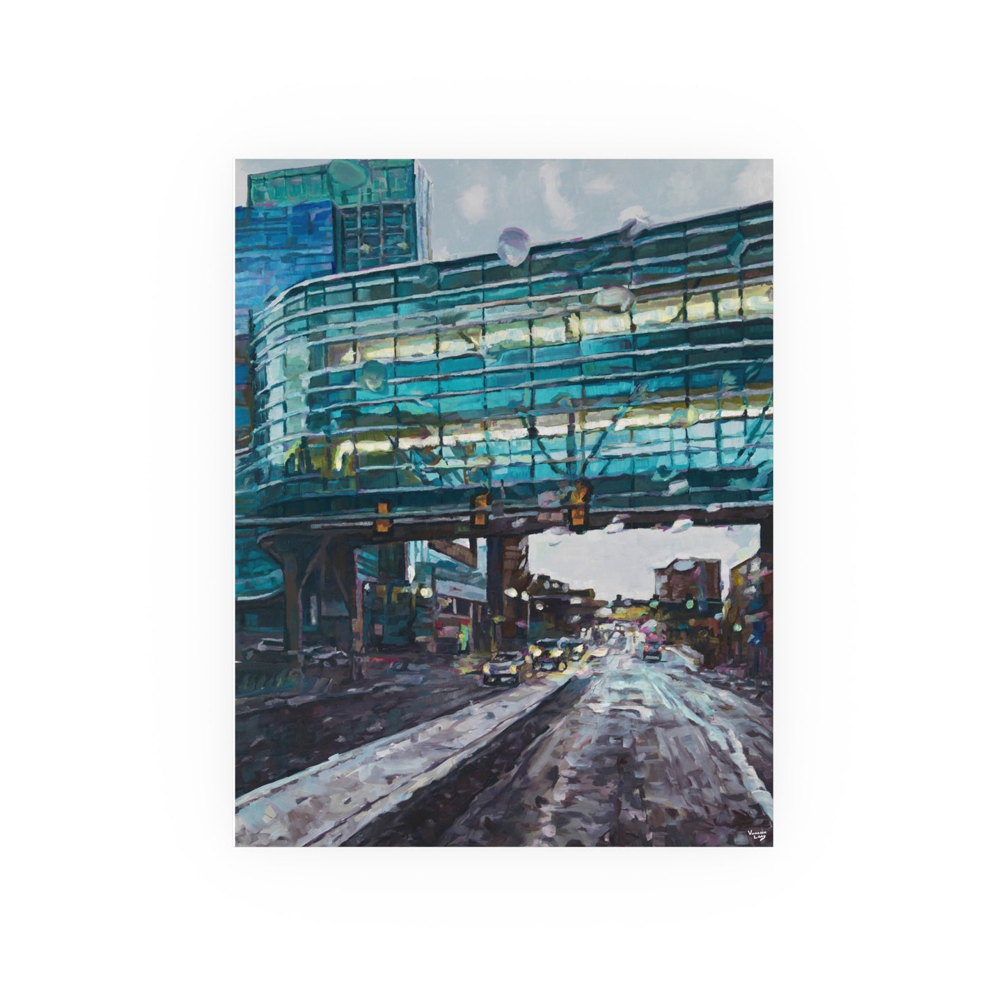"KU Med Wet Streets" Art Print by Vanessa Lacy