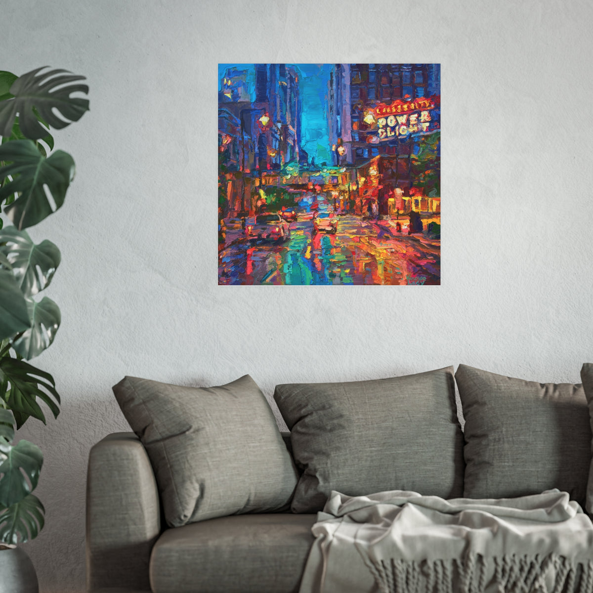 Copy of "Power and Light Wet Streets" Art Print by Vanessa Lacy