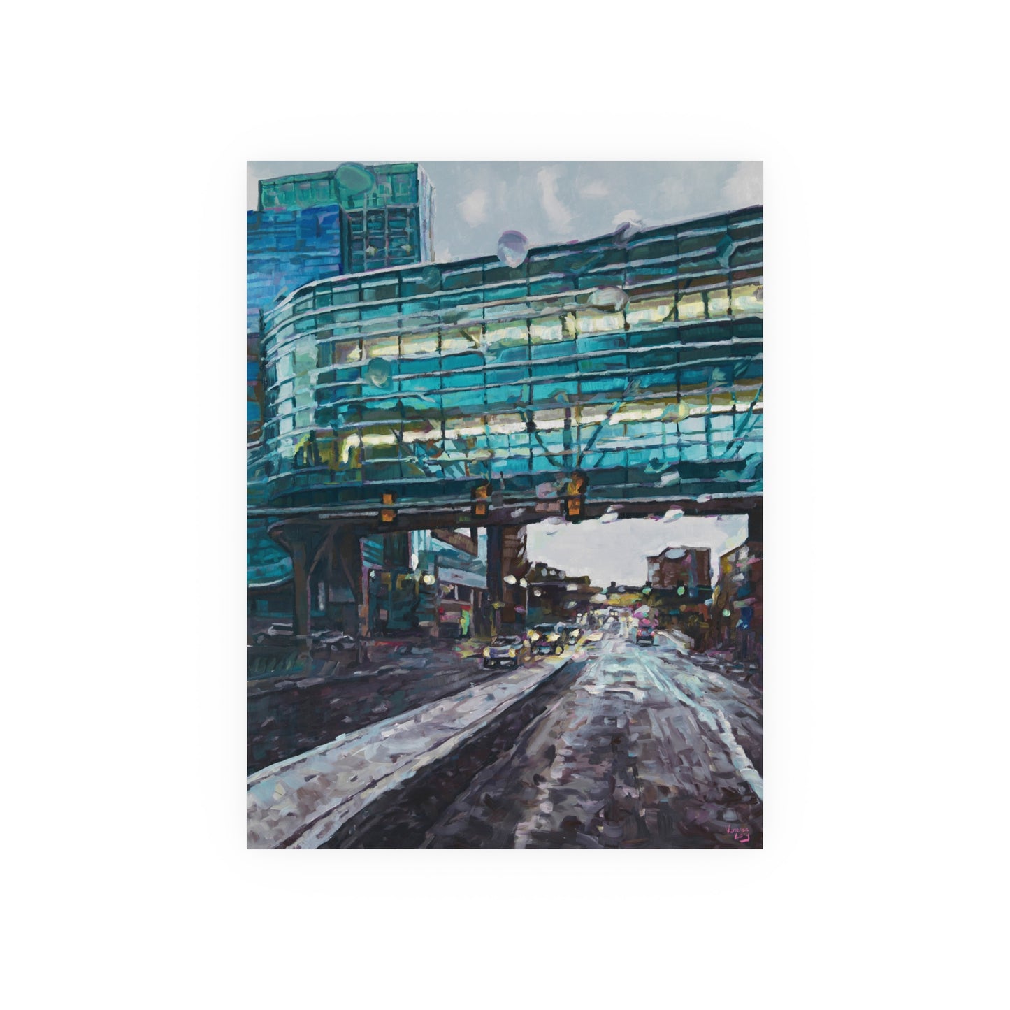 "KU Med Wet Streets" Art Print by Vanessa Lacy