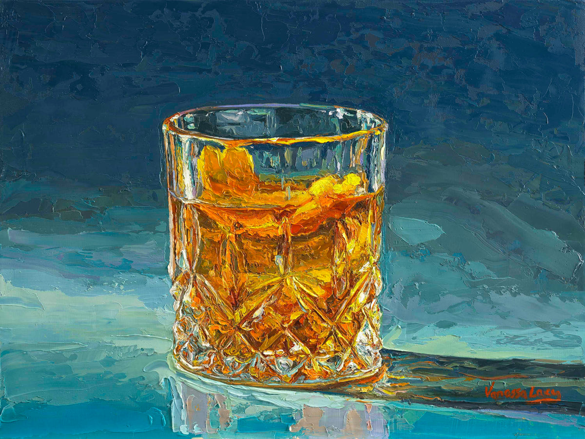 "Blue Old Fashioned" Original Painting