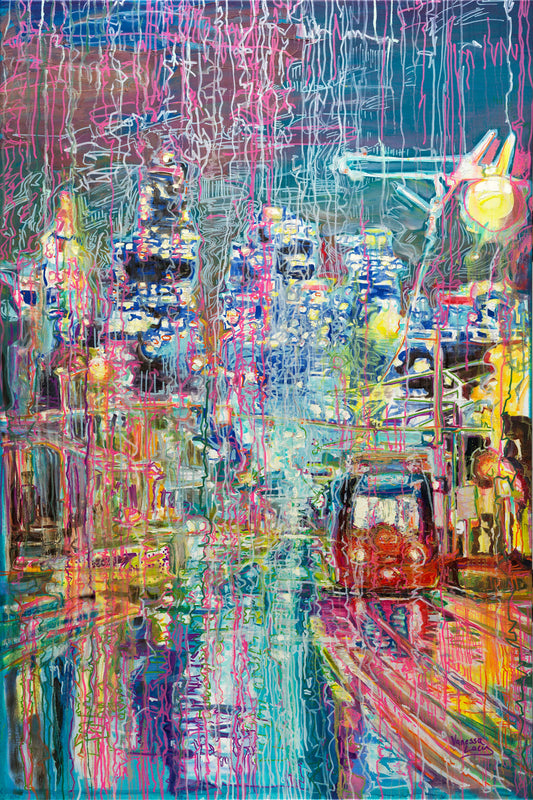 "Liquid Horizon" Original Painting by Vanessa Lacy