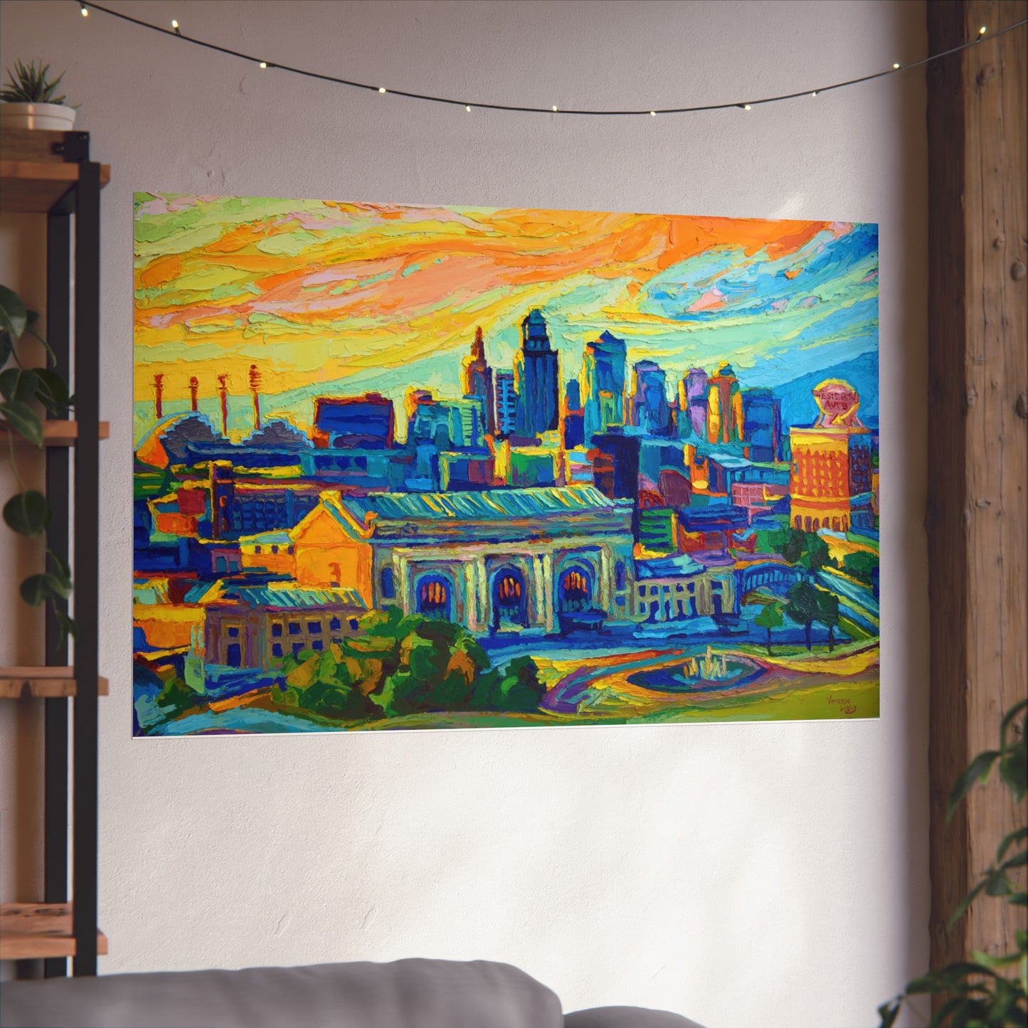 Candy Colored KC Cityscape