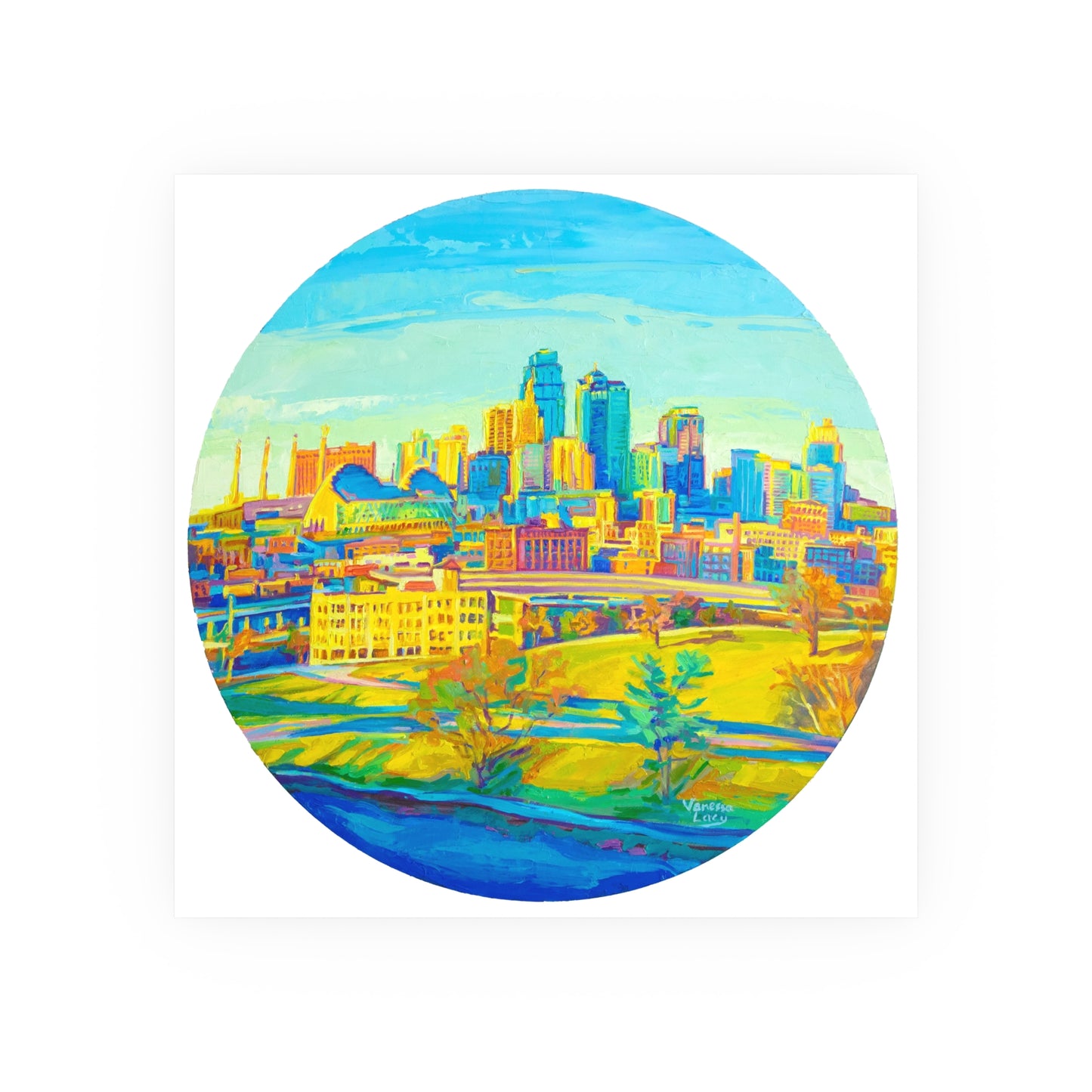 "Bright KC Circle" Art Print by Vanessa Lacy