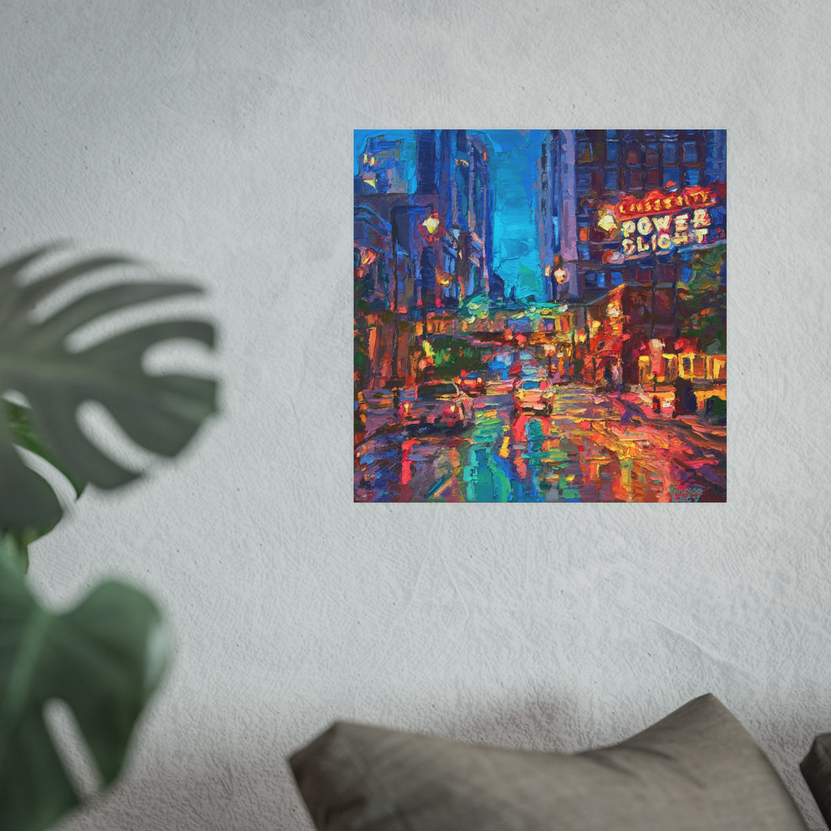 Copy of "Power and Light Wet Streets" Art Print by Vanessa Lacy