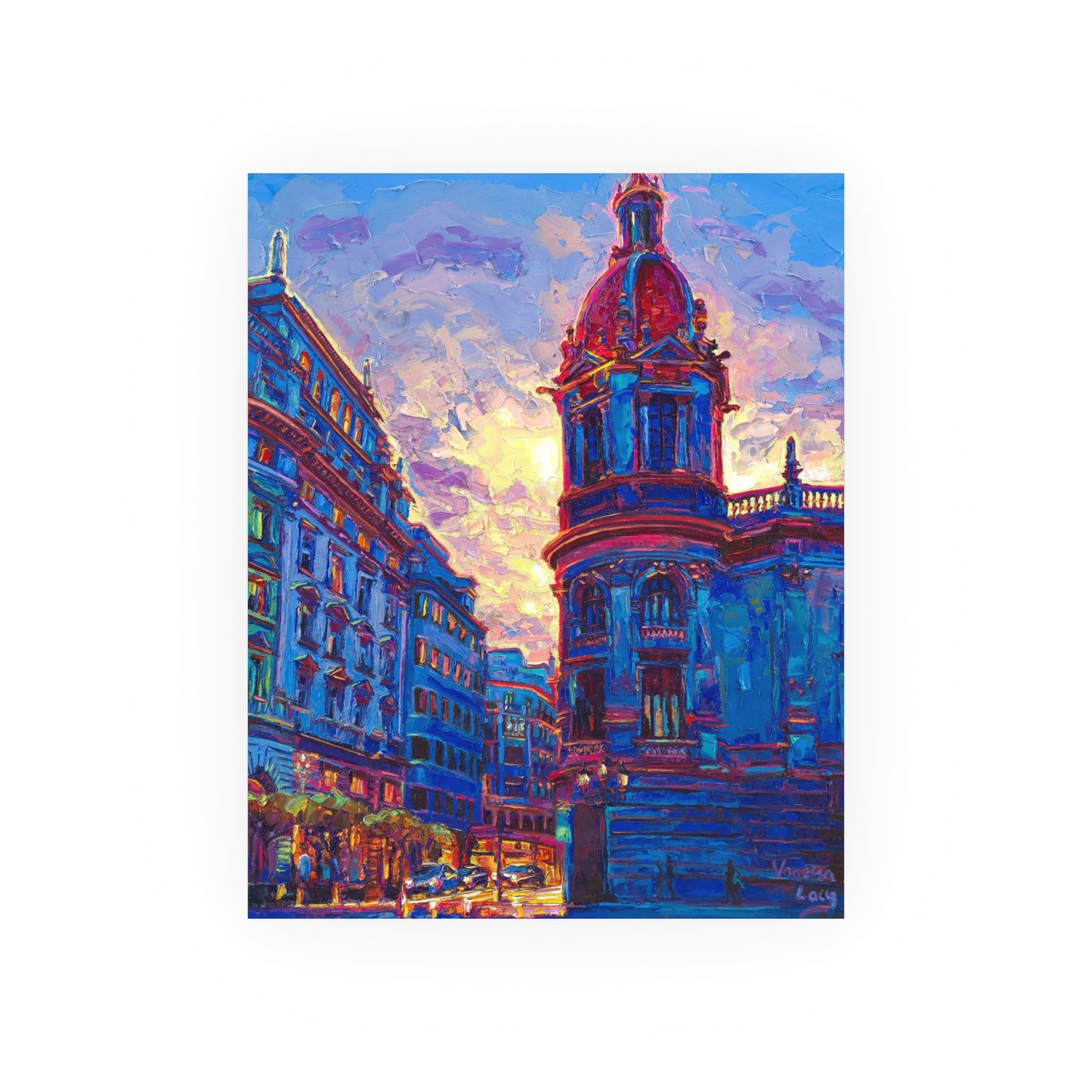 "Sunset in Valencia" Art Print by Vanessa Lacy