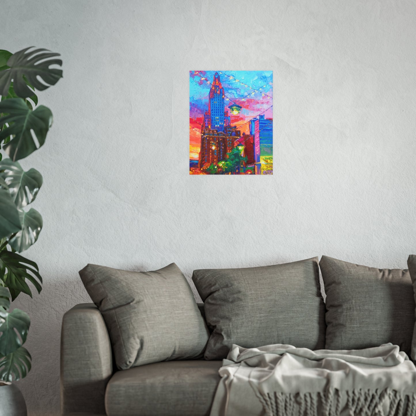 "Power and Light String Lights" Art Print by Vanessa Lacy