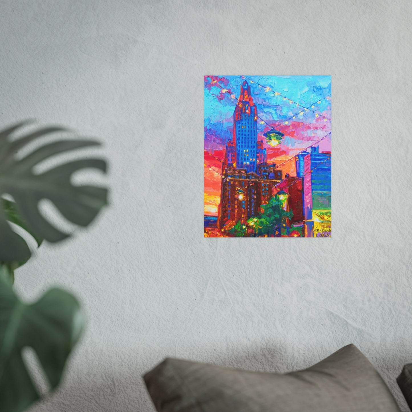 "Power and Light String Lights" Art Print by Vanessa Lacy