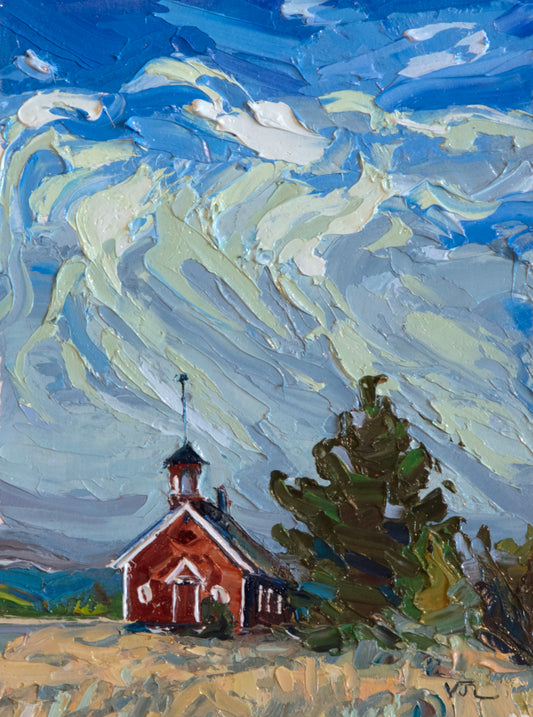 "Stormy Chapel" Original Painting by Vanessa Lacy