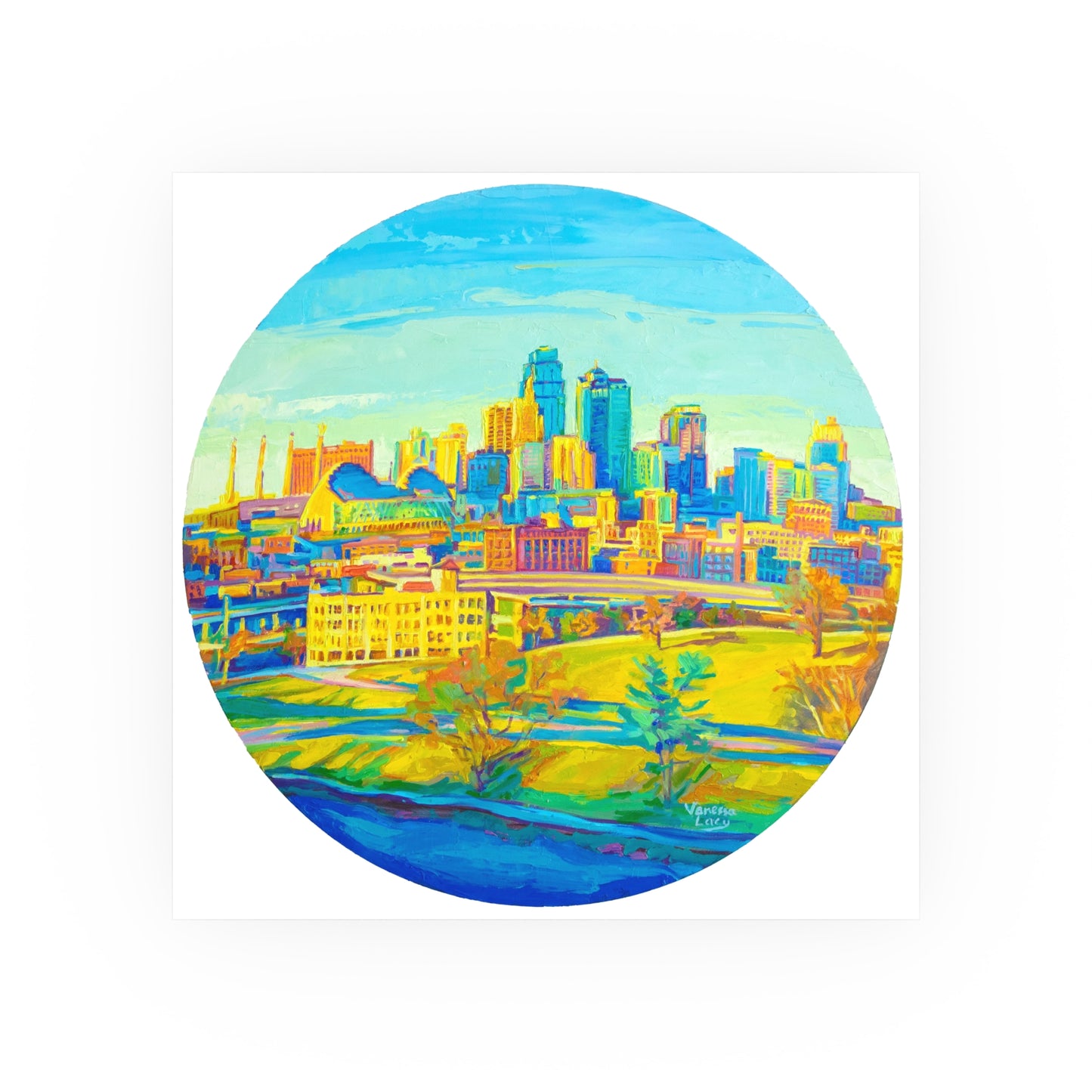 "Bright KC Circle" Art Print by Vanessa Lacy