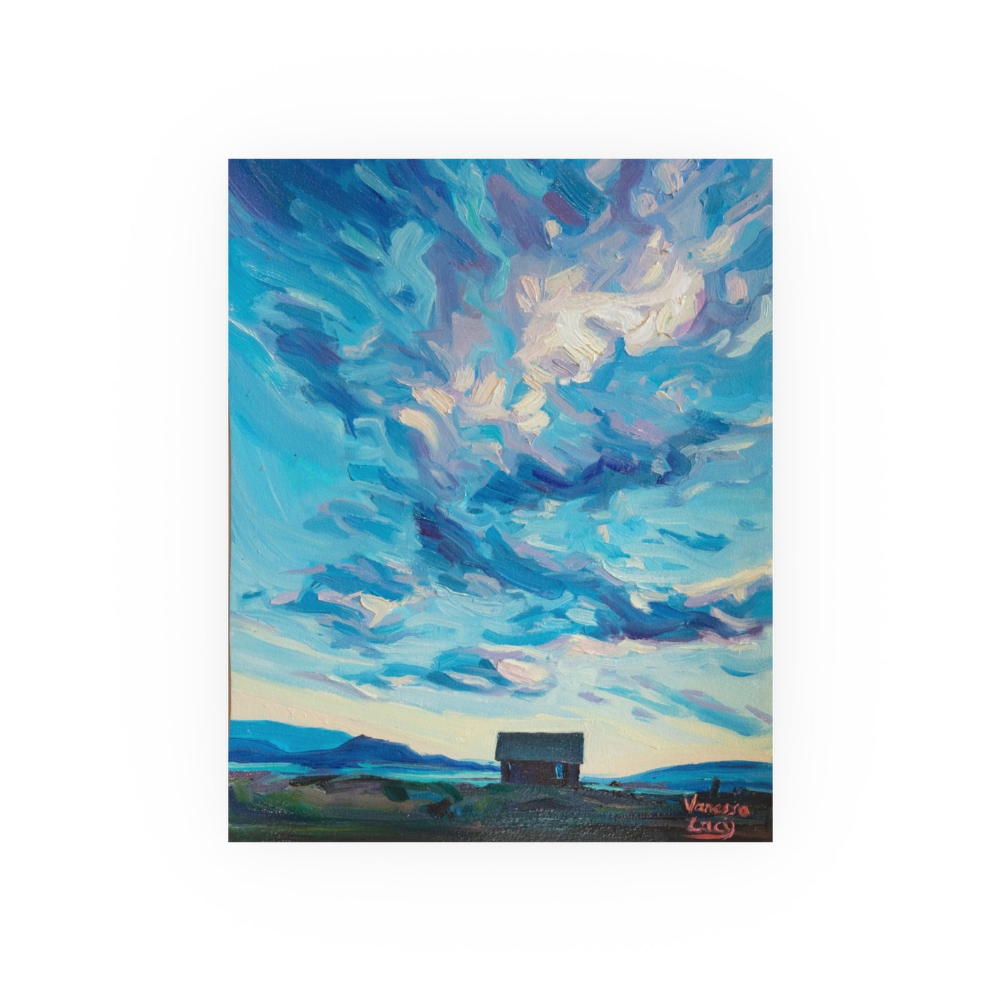 "Refuge under Cloud Kissed Skies" Art Print by Vanessa Lacy