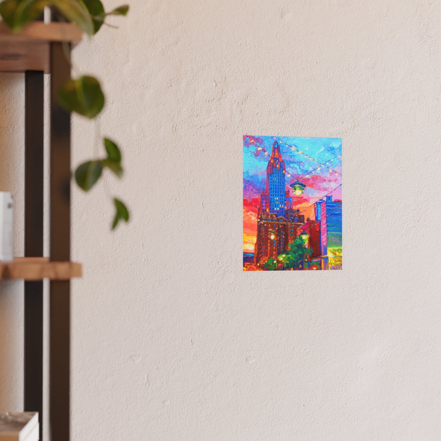 "Power and Light String Lights" Art Print by Vanessa Lacy