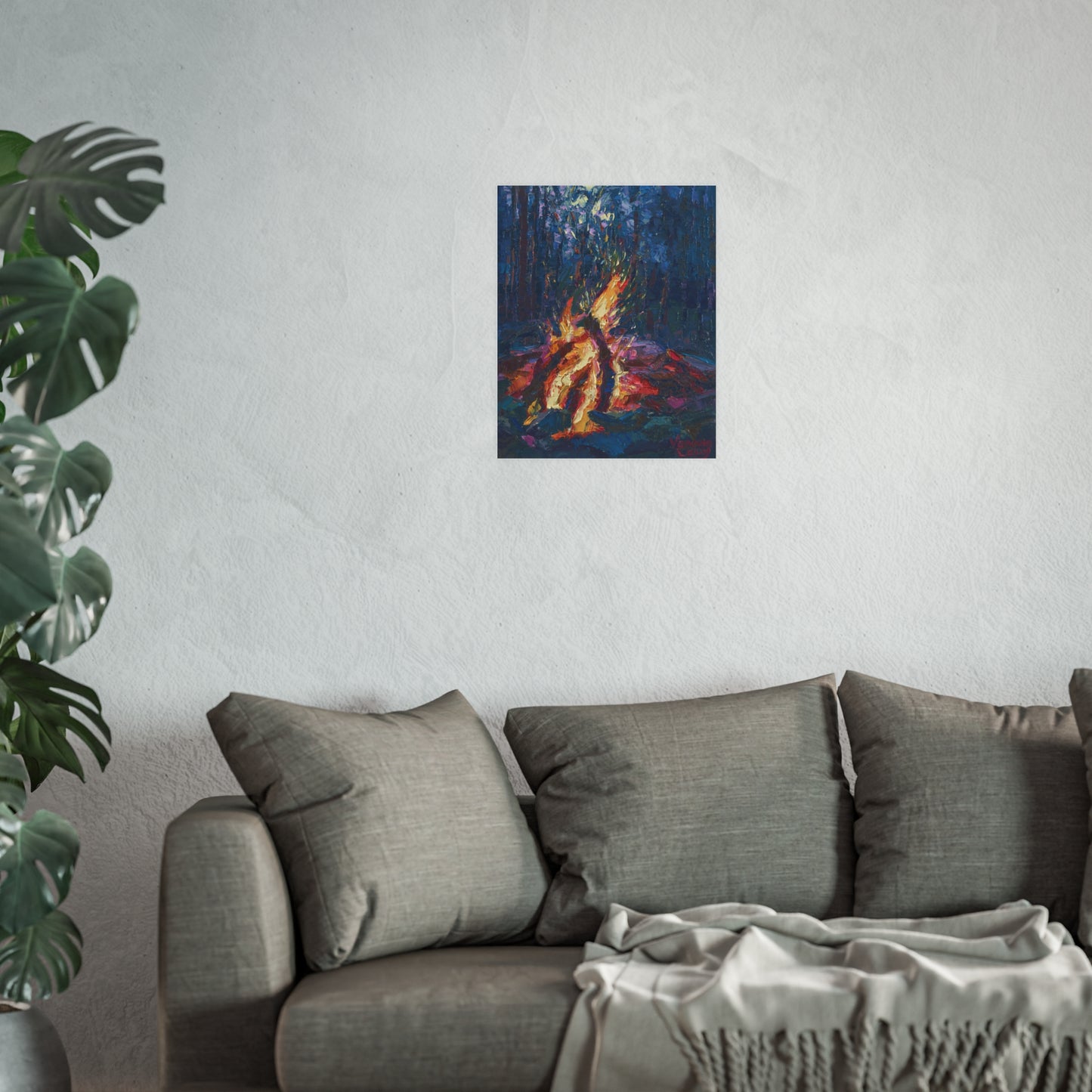 "Woodland Campfire" Art Print by Vanessa Lacy