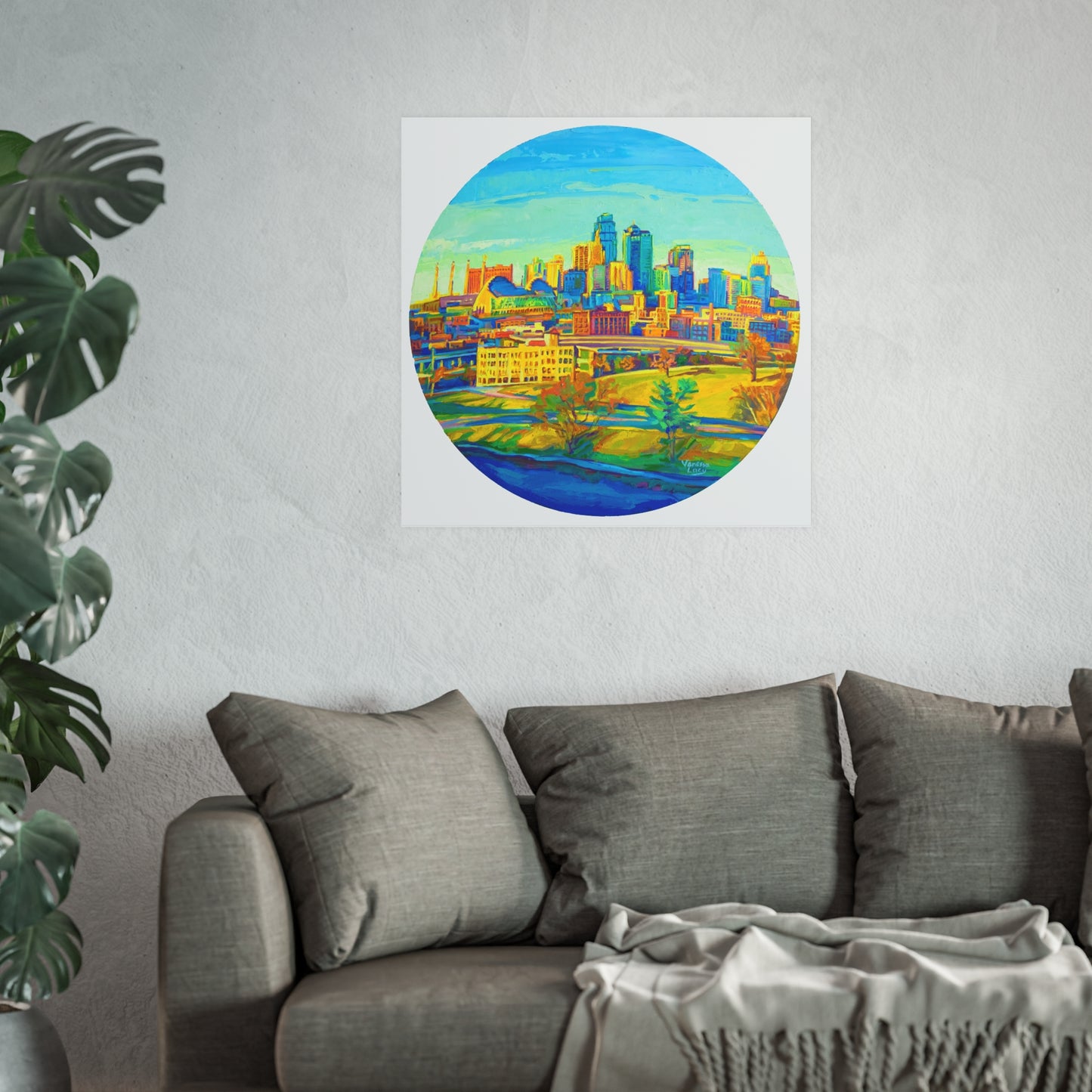 "Bright KC Circle" Art Print by Vanessa Lacy