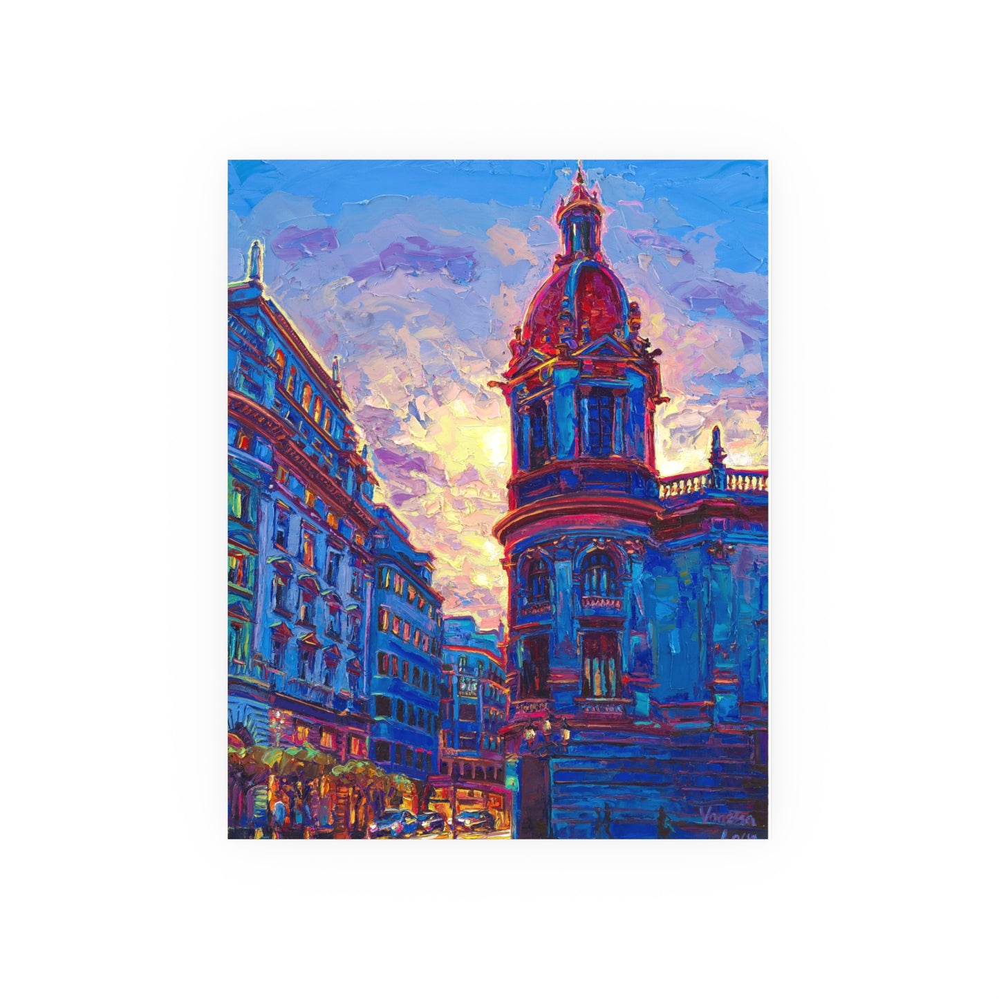 "Sunset in Valencia" Art Print by Vanessa Lacy