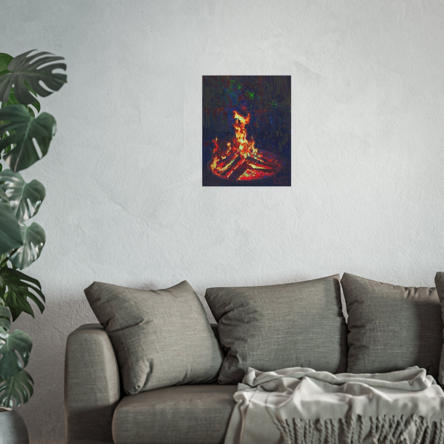 "Neon Fire" Art Print by Vanessa Lacy