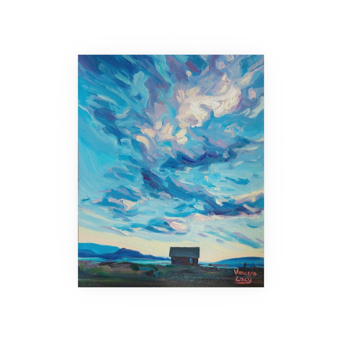 "Refuge under Cloud Kissed Skies" Art Print by Vanessa Lacy