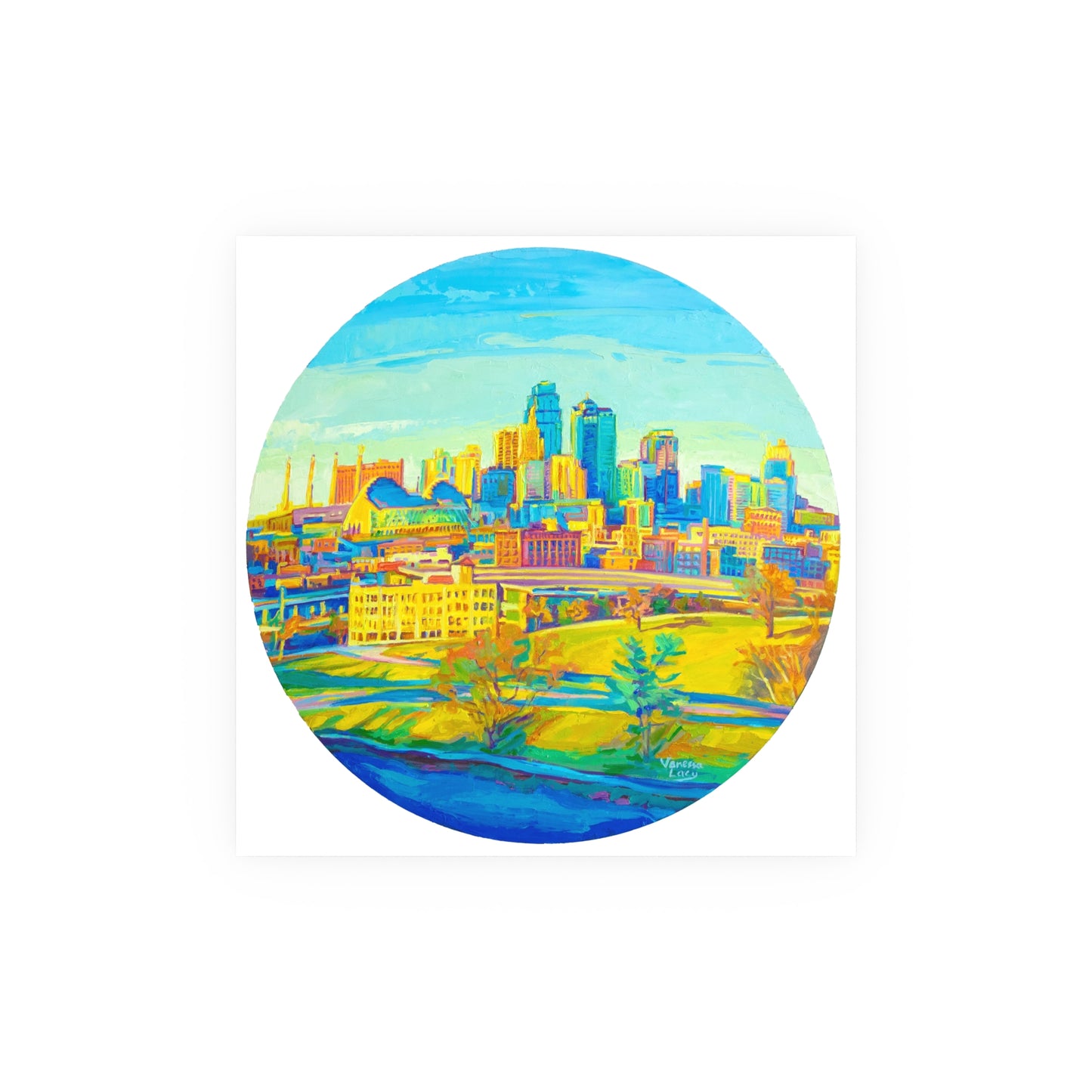 "Bright KC Circle" Art Print by Vanessa Lacy