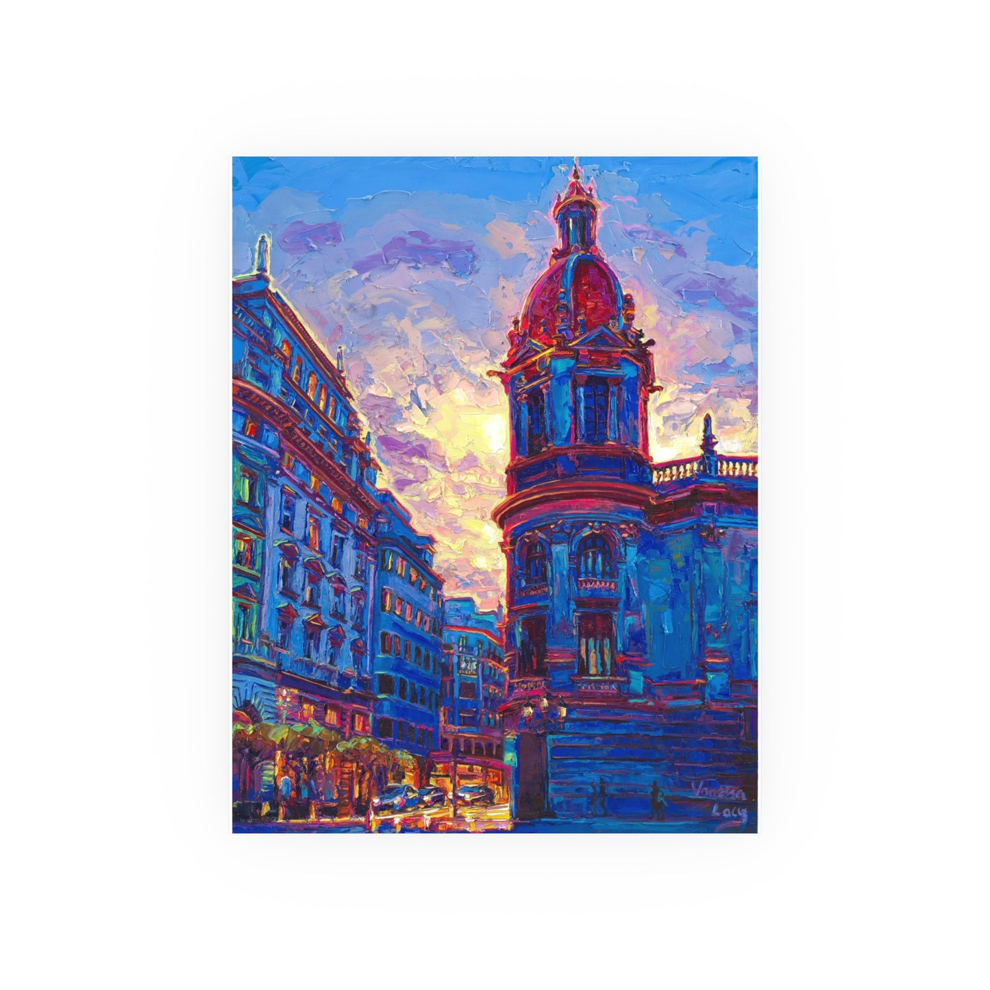 "Sunset in Valencia" Art Print by Vanessa Lacy