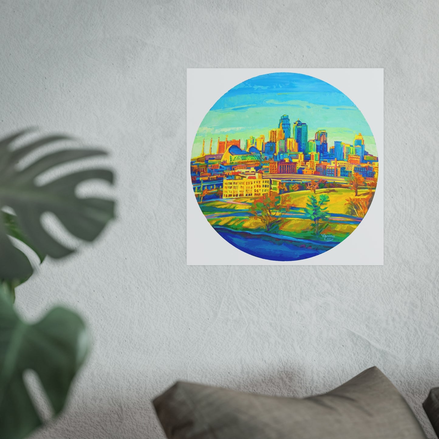 "Bright KC Circle" Art Print by Vanessa Lacy