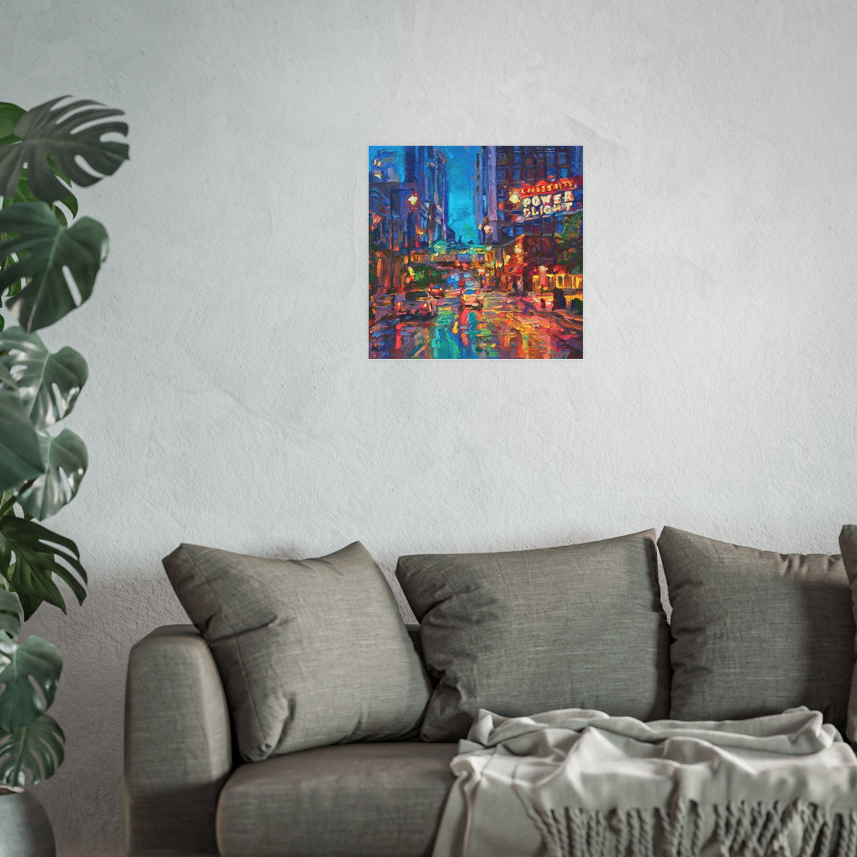 Copy of "Power and Light Wet Streets" Art Print by Vanessa Lacy