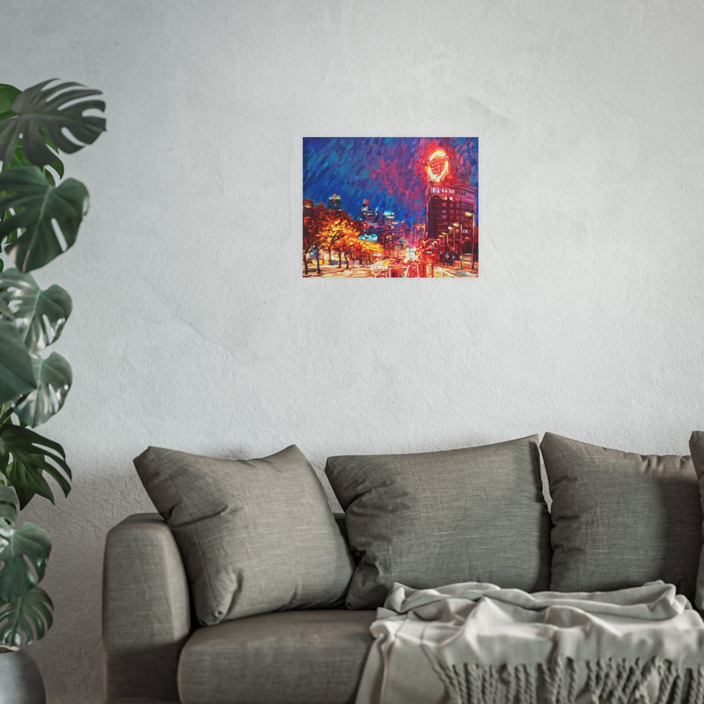 "Western Auto in Fall Red" Art Print by Vanessa Lacy