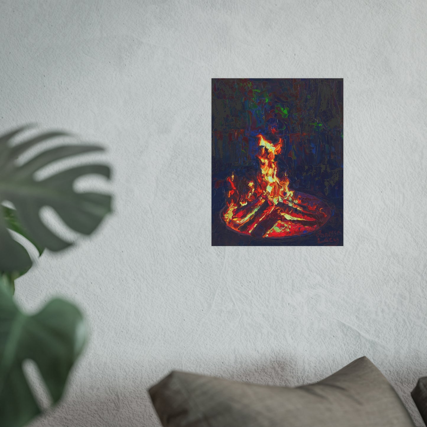"Neon Fire" Art Print by Vanessa Lacy