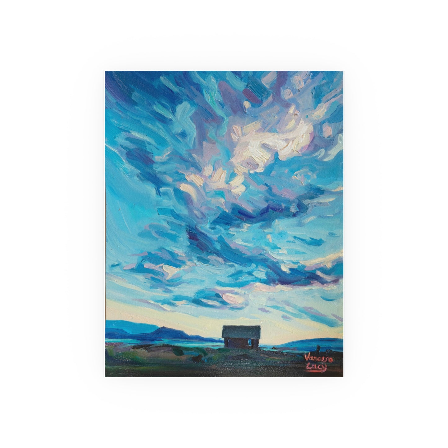 "Refuge under Cloud Kissed Skies" Art Print by Vanessa Lacy