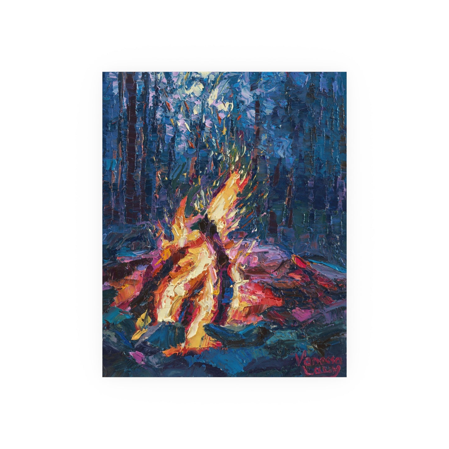 "Woodland Campfire" Art Print by Vanessa Lacy