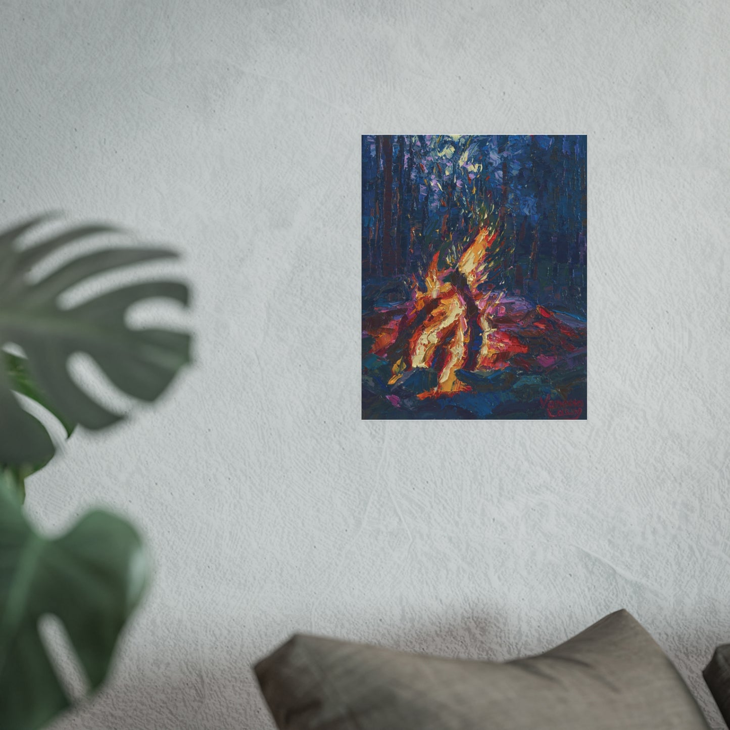 "Woodland Campfire" Art Print by Vanessa Lacy