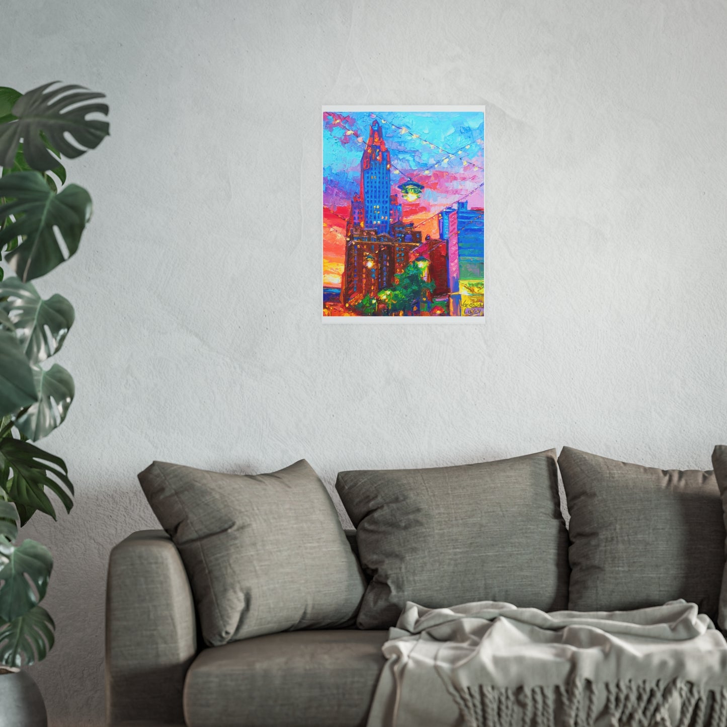 "Power and Light String Lights" Art Print by Vanessa Lacy