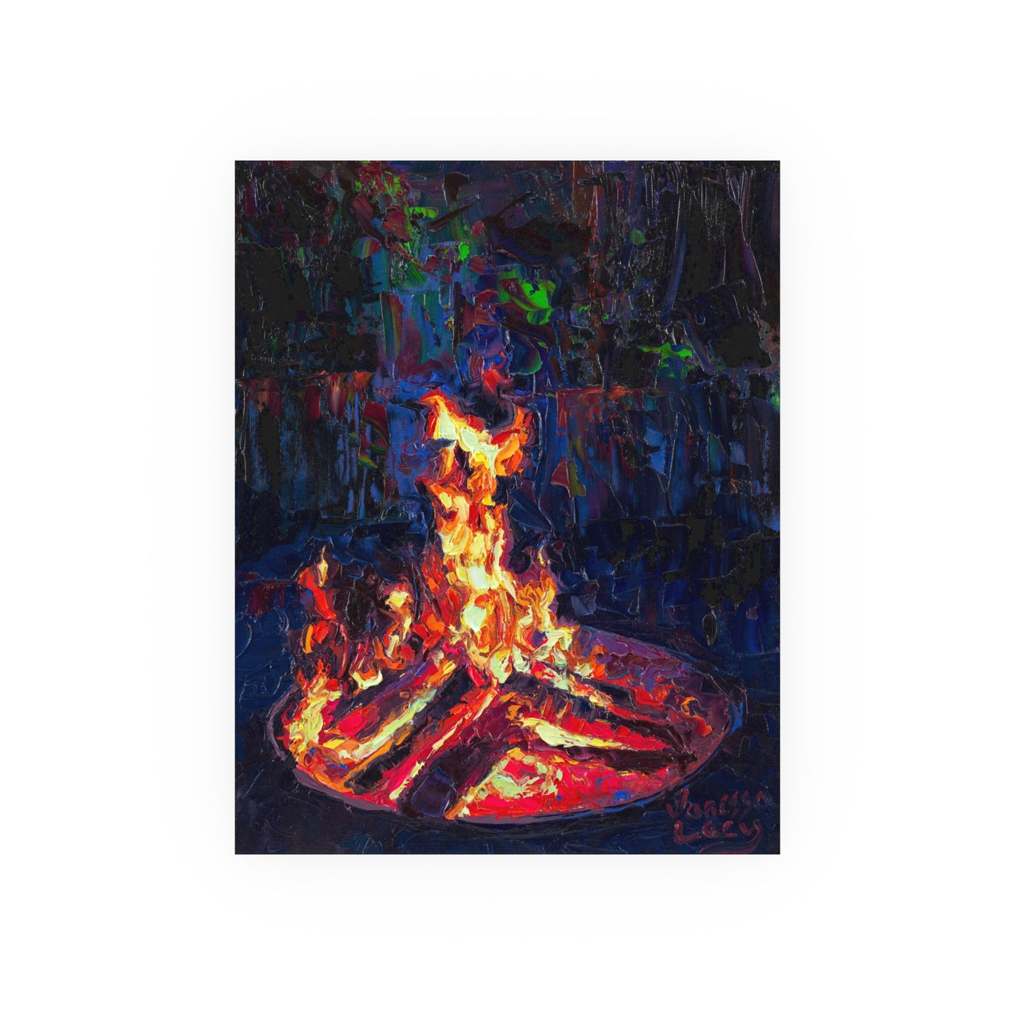 "Neon Fire" Art Print by Vanessa Lacy