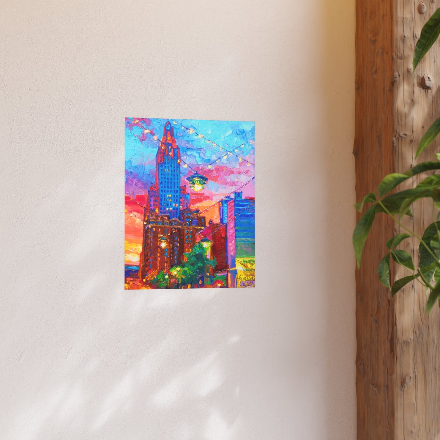 "Power and Light String Lights" Art Print by Vanessa Lacy