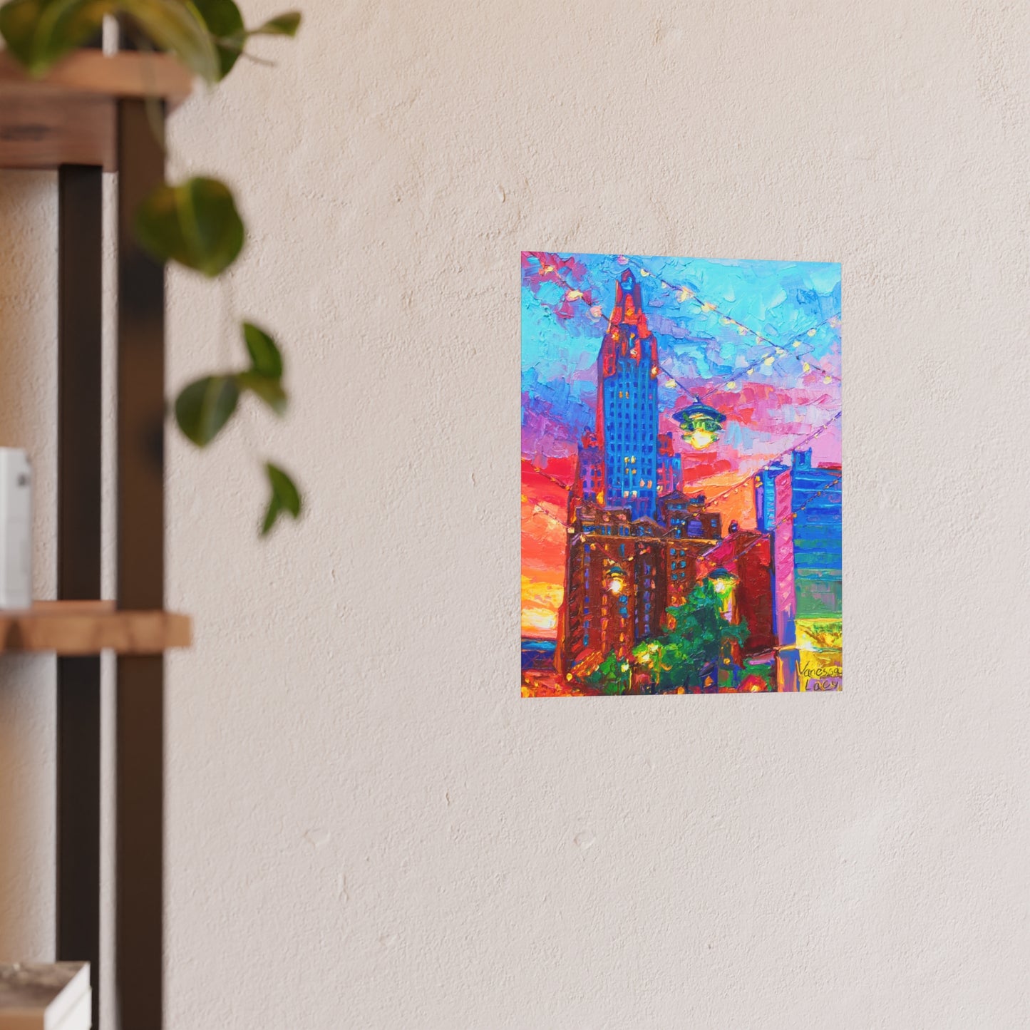 "Power and Light String Lights" Art Print by Vanessa Lacy