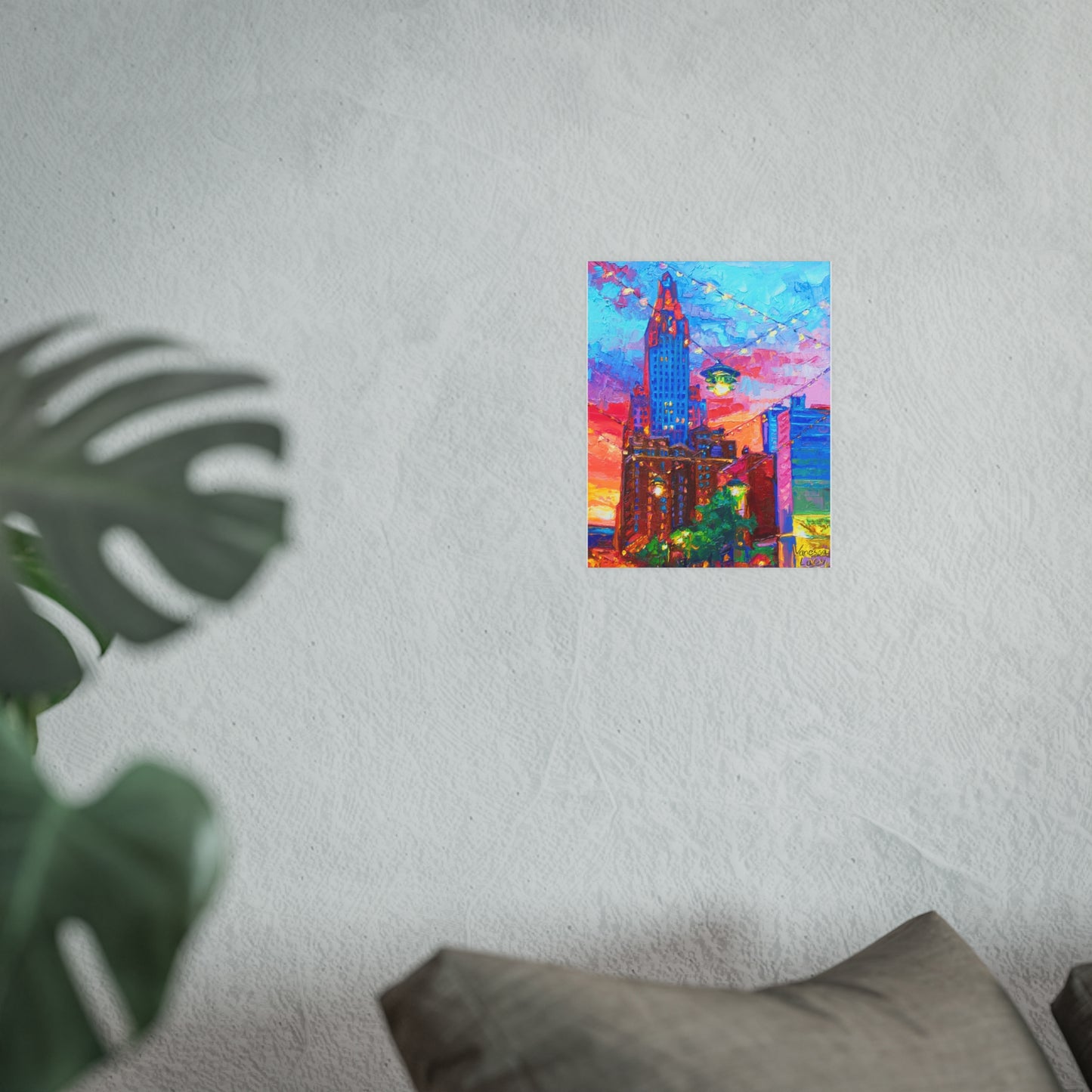 "Power and Light String Lights" Art Print by Vanessa Lacy