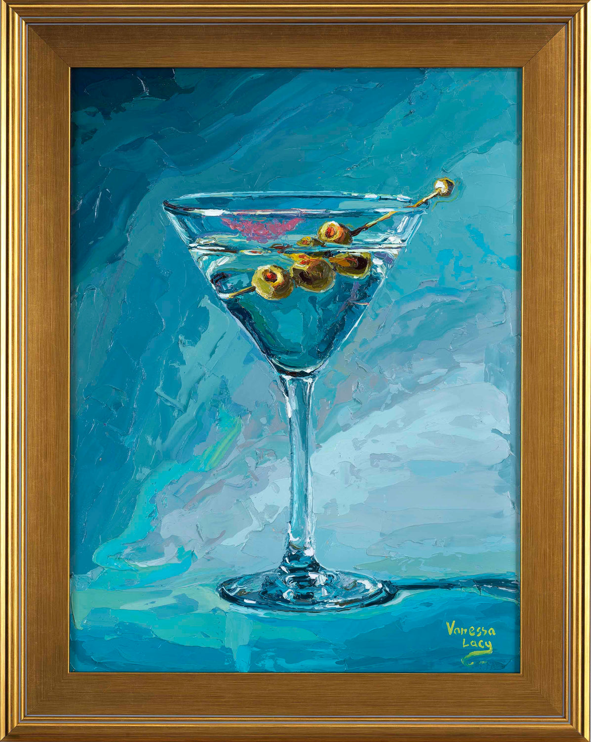 "Dirty Martini Kiss" Original Painting (Copy)