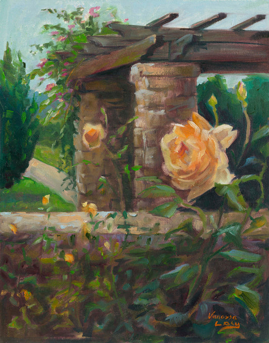 "Loose Park Rose" Original Painting by Vanessa Lacy