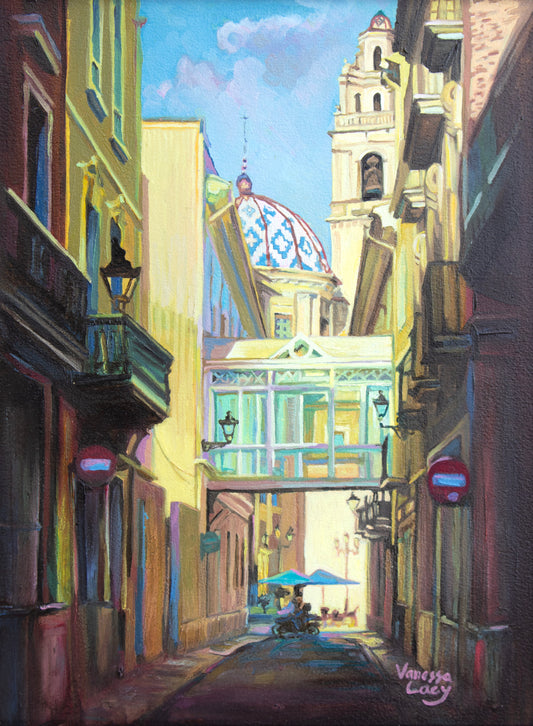 "Carcaixent Cathedral" Original Painting by Vanessa Lacy